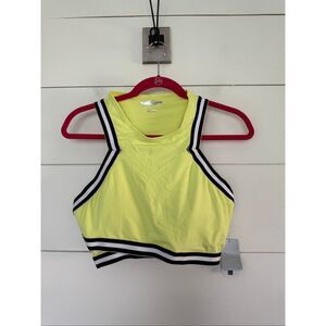 Forever 21 Women’s Medium Yellow Black Crop Tank Top New